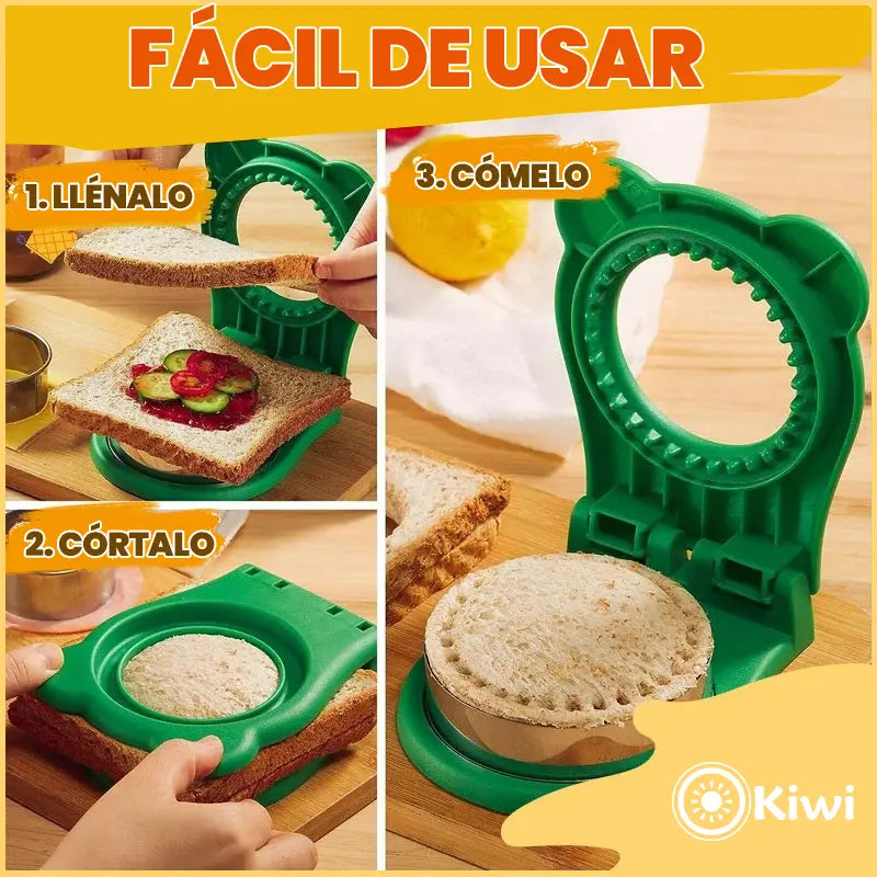 Molde cortador y sellador para sandwiches - Promoción: Paga 1 lleva 2 (Incluye 2 moldes y 2 recetarios GRATIS)