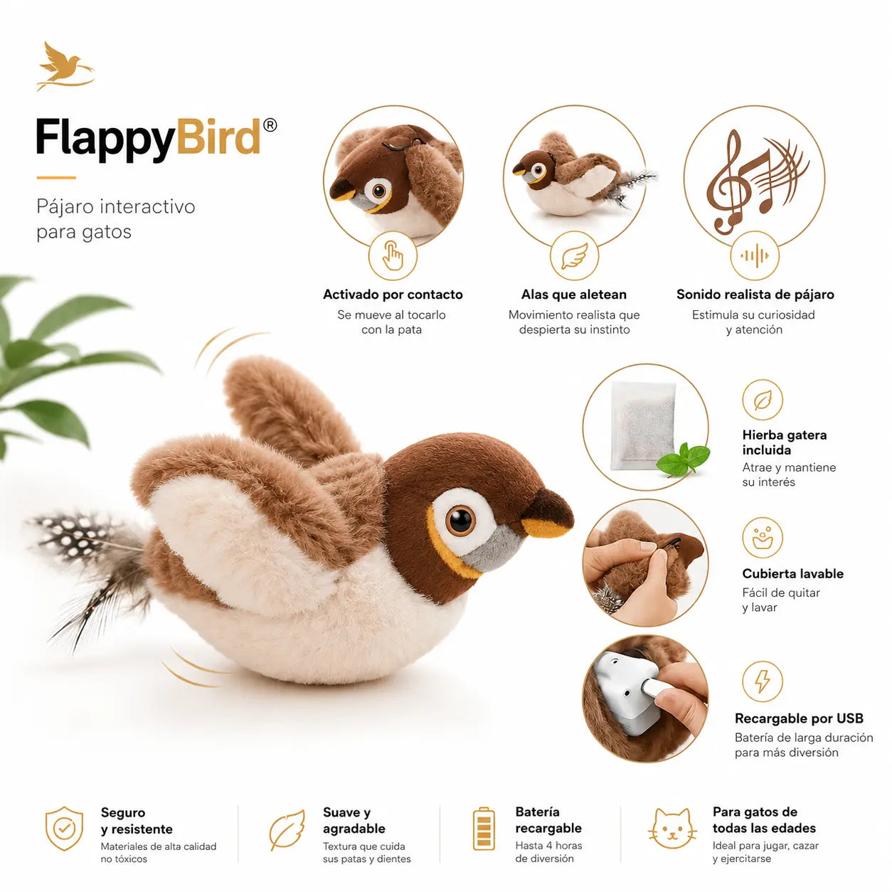 FlappyBird - Juguete interactivo para gatos