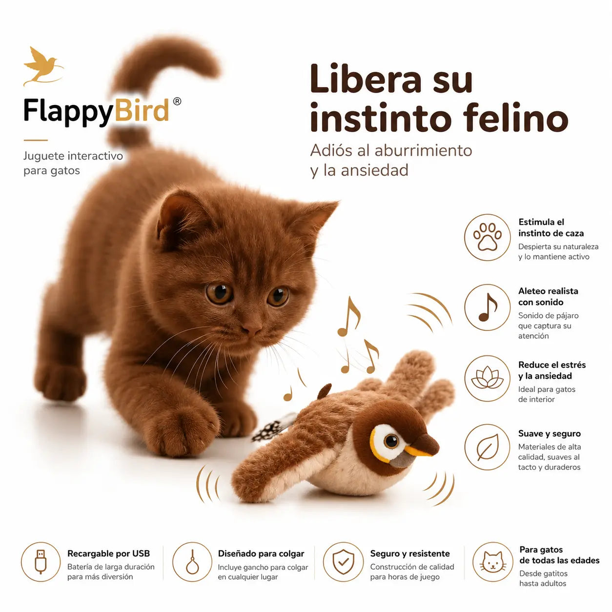 FlappyBird - Juguete interactivo para gatos