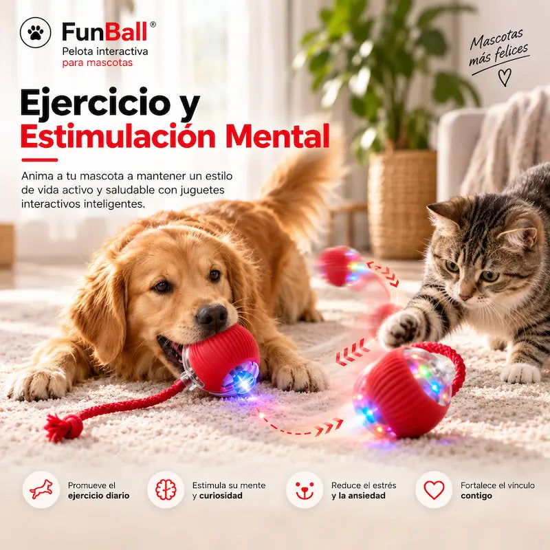 Pelota interactiva para mascotas