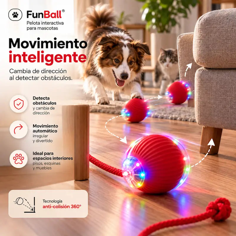 Pelota interactiva para mascotas