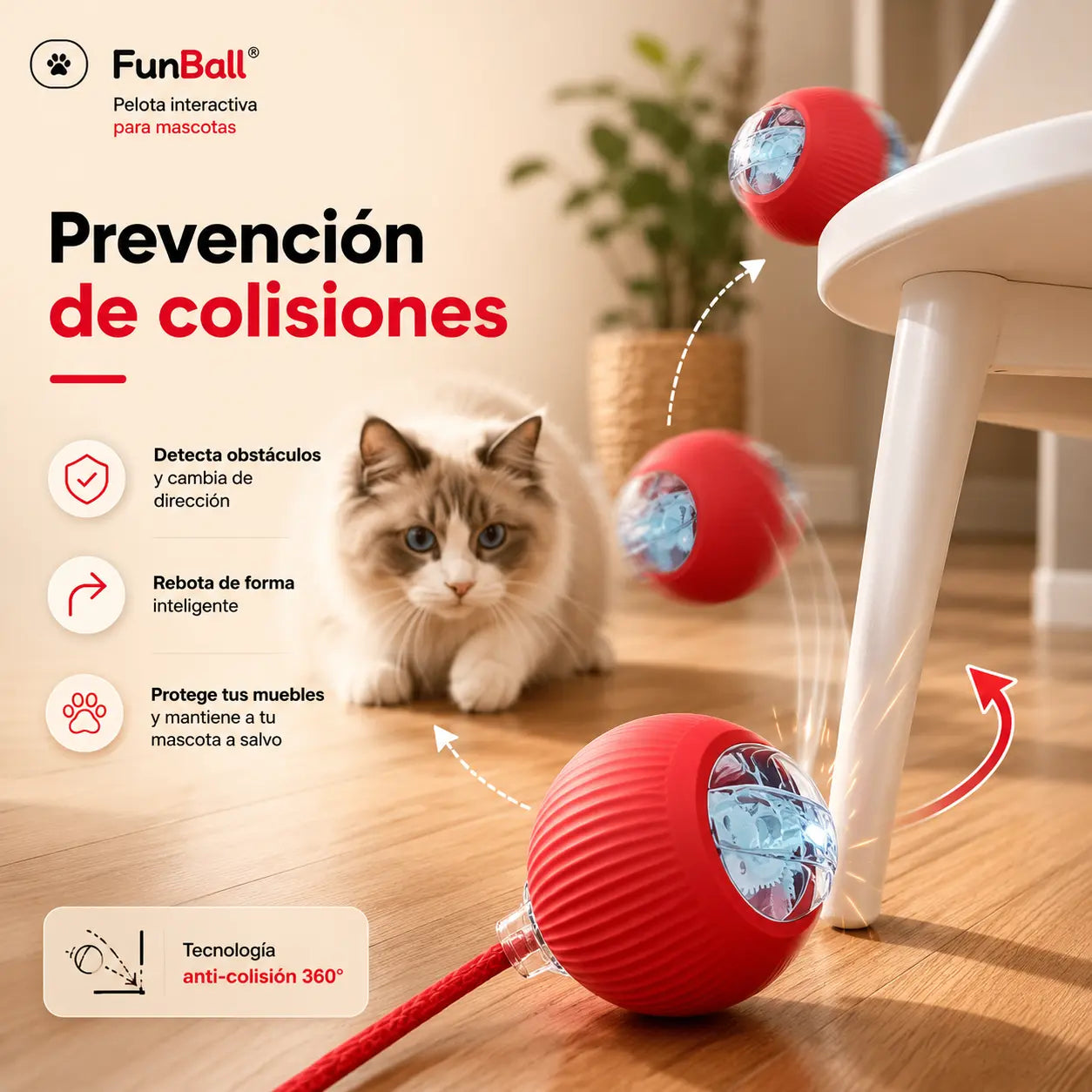 FunBall™ - Pelota interactiva para mascotas