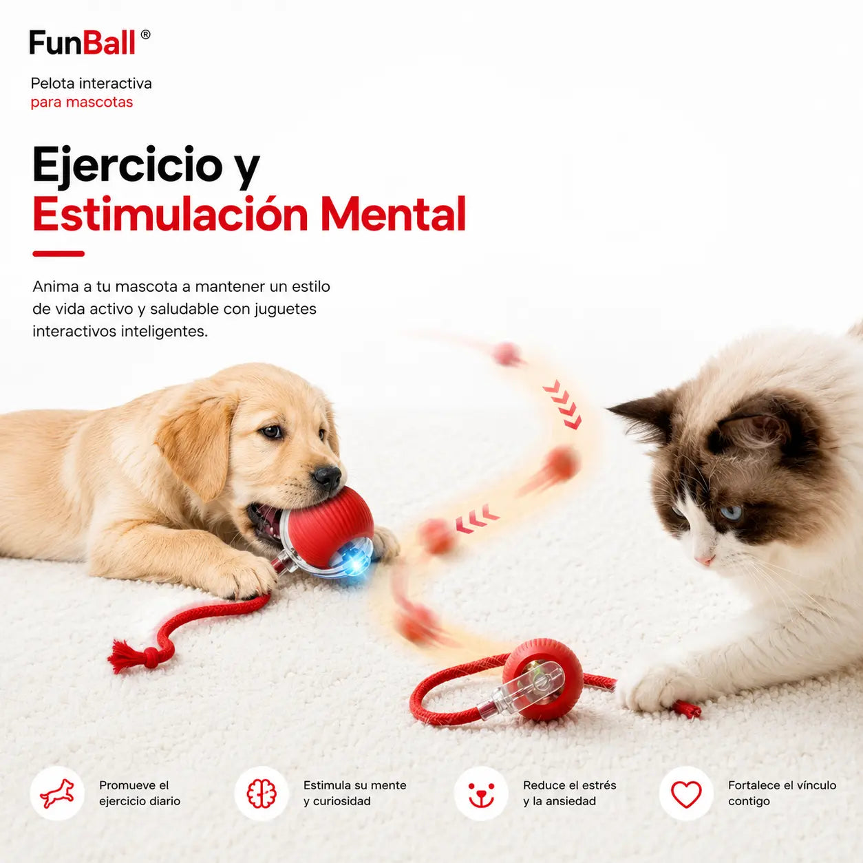 FunBall™ - Pelota interactiva para mascotas