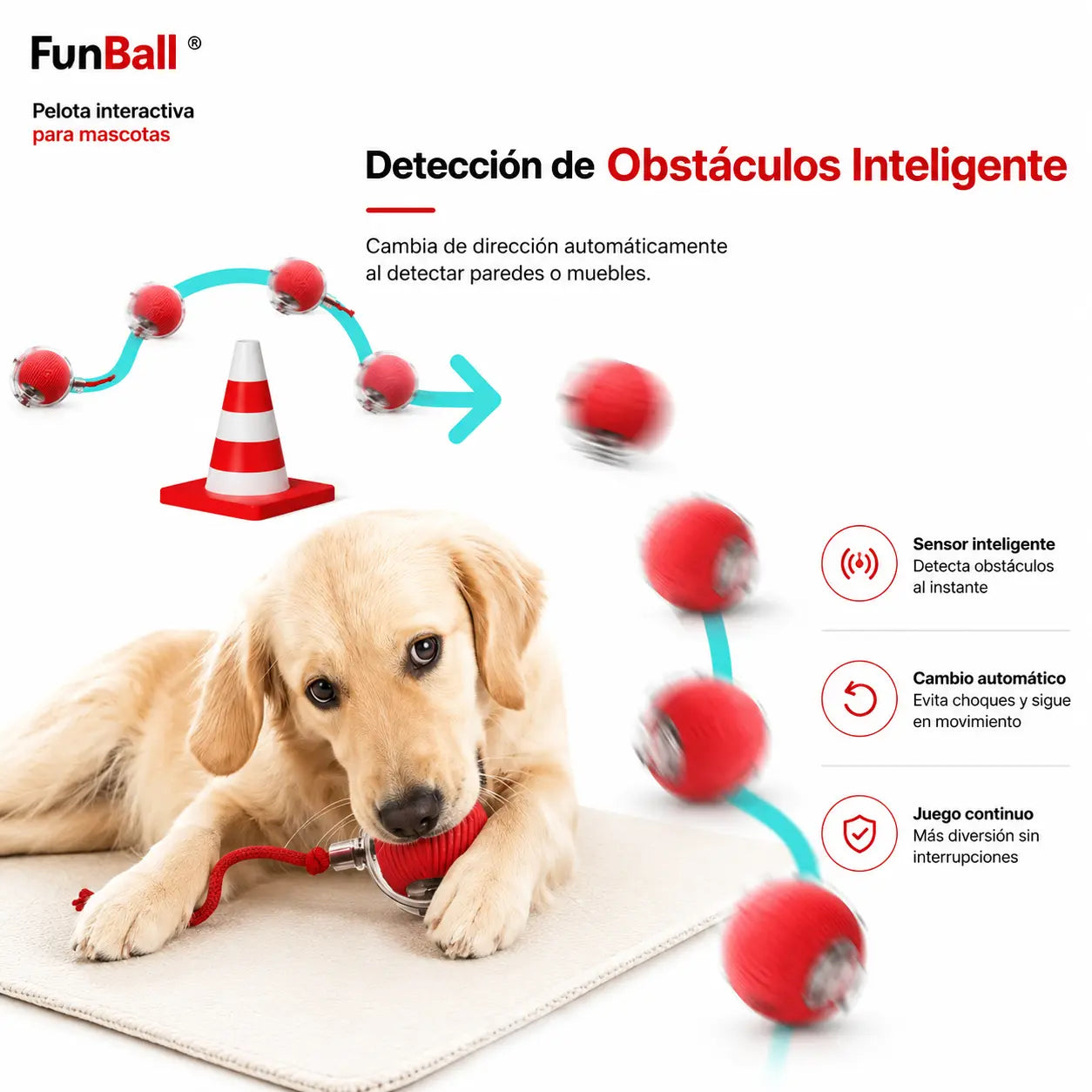 FunBall™ - Pelota interactiva para mascotas