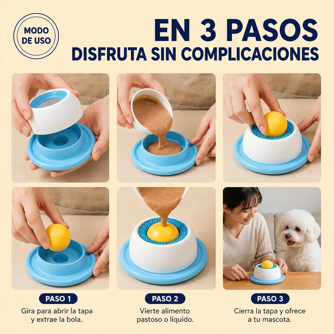 LickyPet - Dispensador antiestrés para mascotas (Promo: Paga 1 y lleva 2)