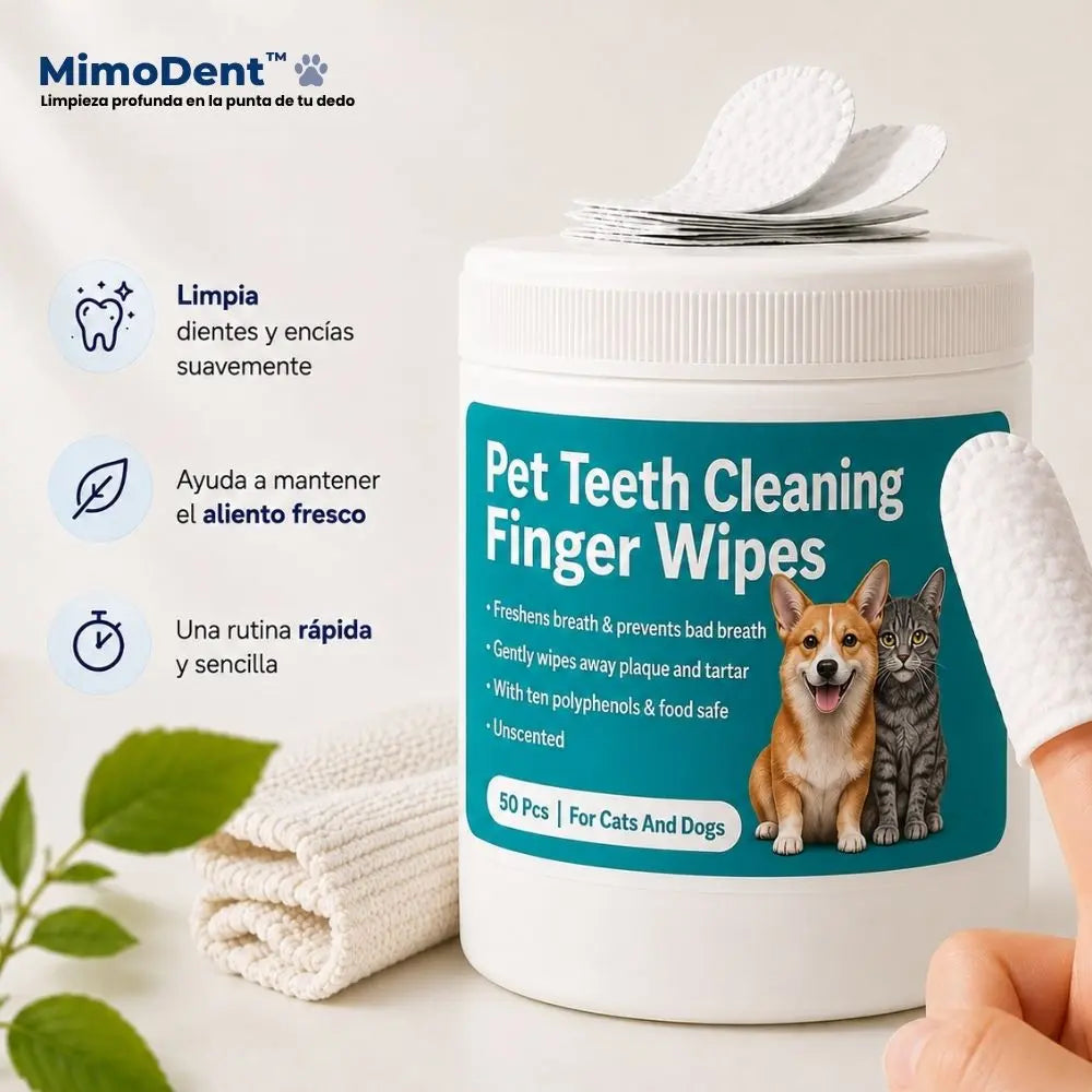Toallitas Dentales para Perros y Gatos