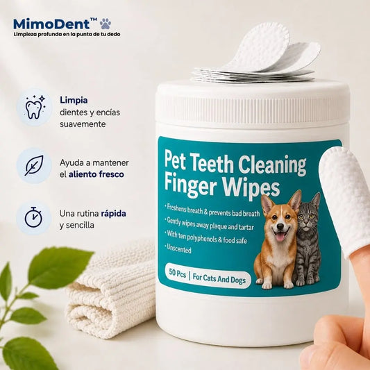Toallitas Dentales para Perros y Gatos