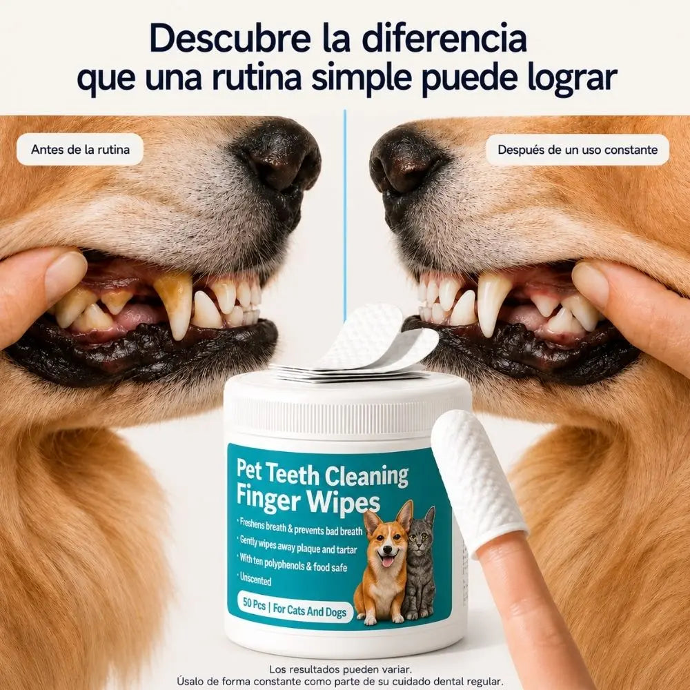 Toallitas Dentales para Perros y Gatos