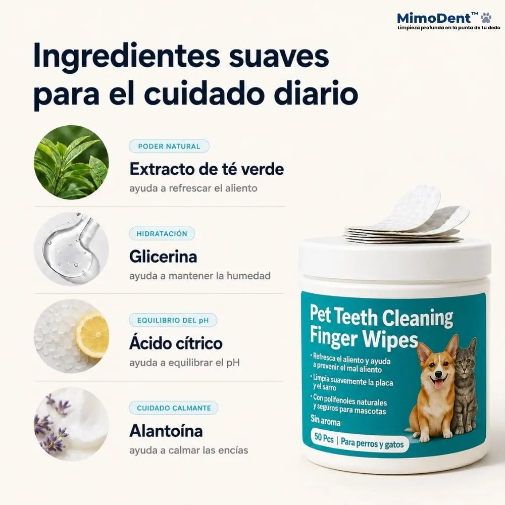 Toallitas Dentales para Perros y Gatos