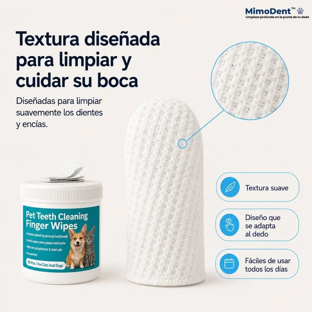 Toallitas Dentales para Perros y Gatos