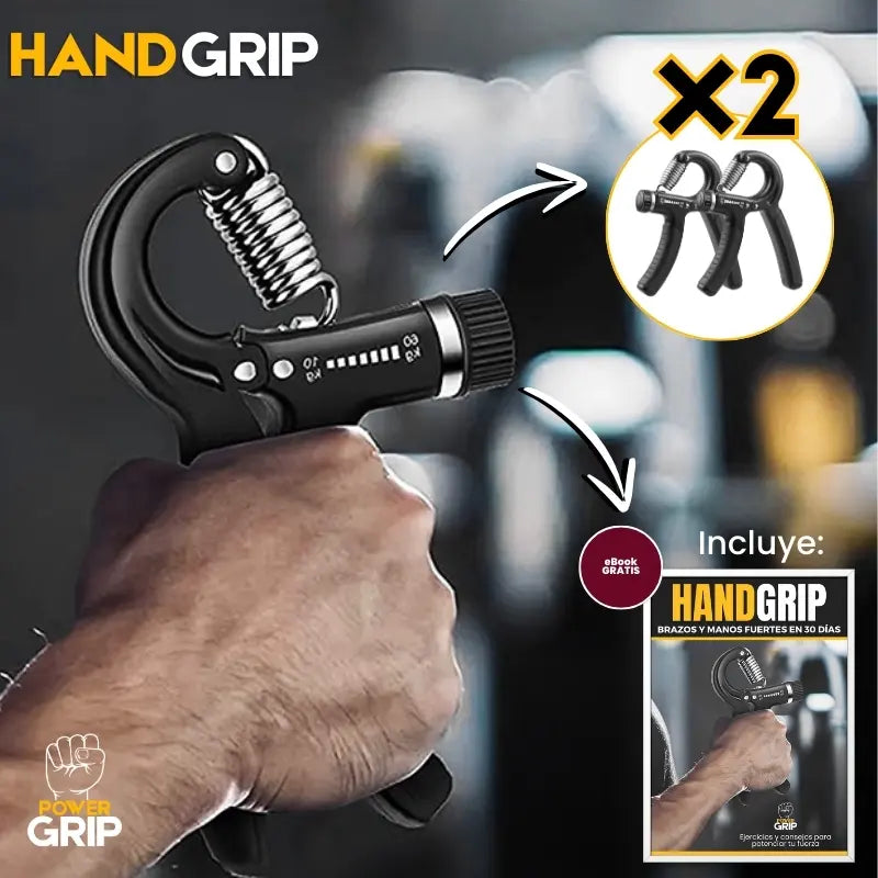 HandGrip | Entrenador de fuerza (Promoción: Pack de 2 unidades + Guía de entrenamiento Gratis)